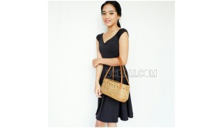 handbags rattan handwoven with batik lining casual